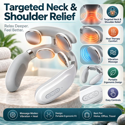 Cordless Neck & Shoulder Massager – Portable Vibrating Massager