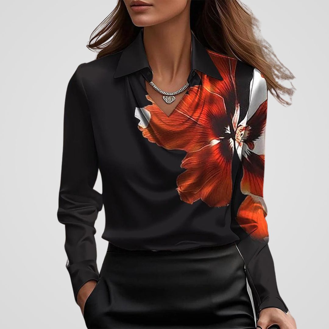 Elegant Draped Neck | Women's Silk Blouse with Lightweight Comfort | Versatile Style for Any Occasion 8