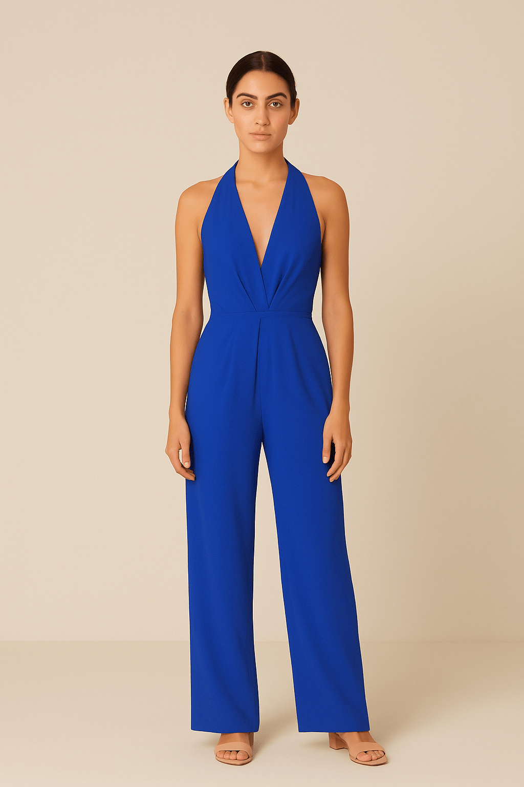 Elegant Jumpsuit Women | Sleeveless Deep V-Neck with Wide-Leg Design for Effortless Glamour 5