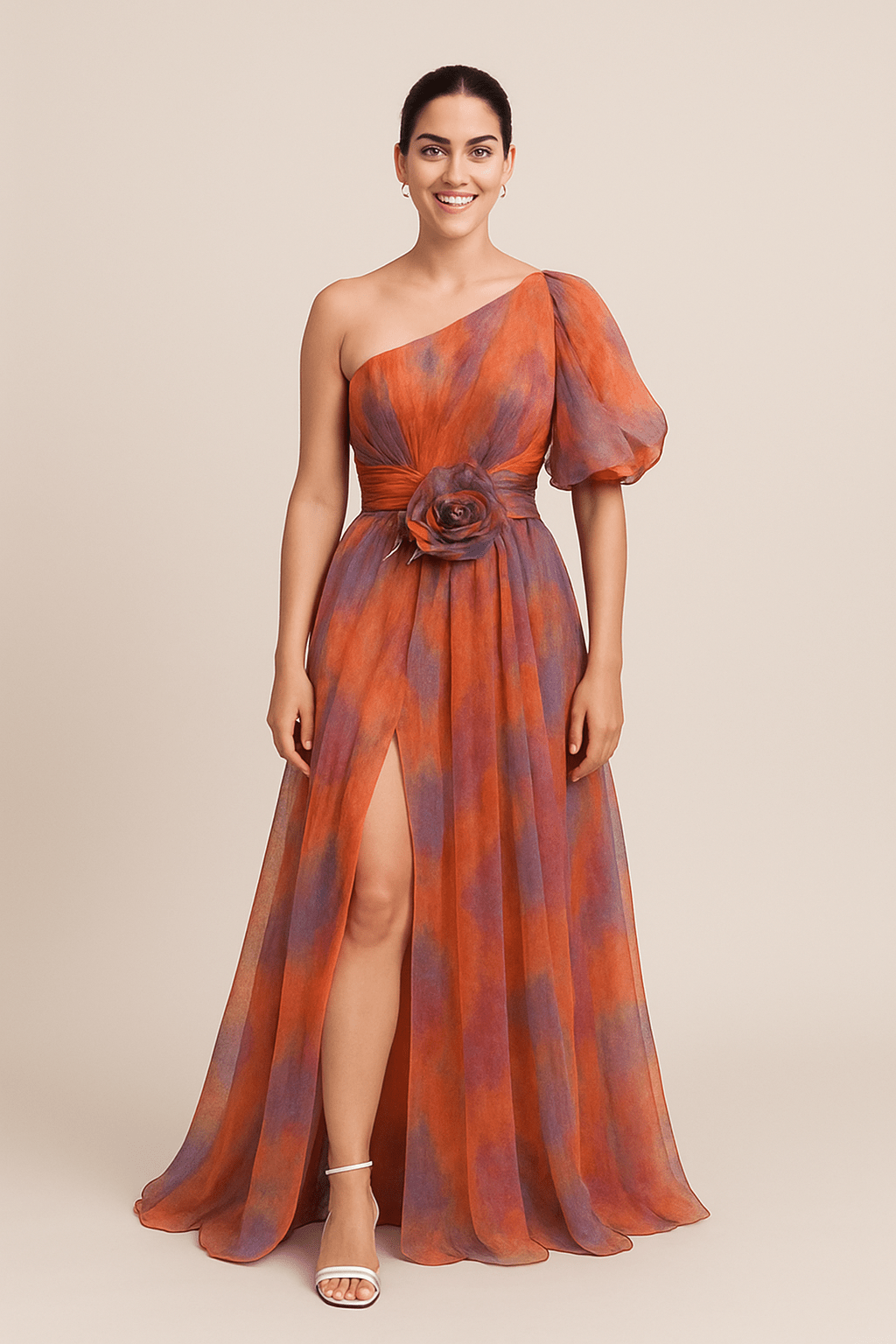 Elegant Women's One-Shoulder A-Line Dress | Flattering Fit for Effortless Style 1