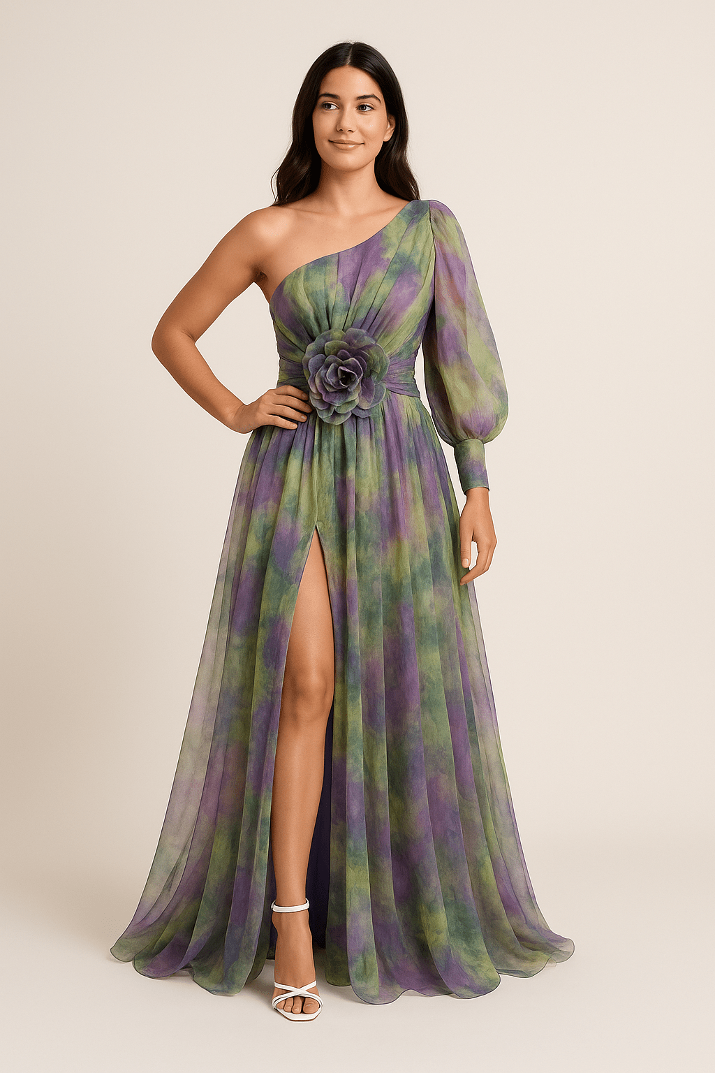Elegant Women's One-Shoulder A-Line Dress | Flattering Fit for Effortless Style 2