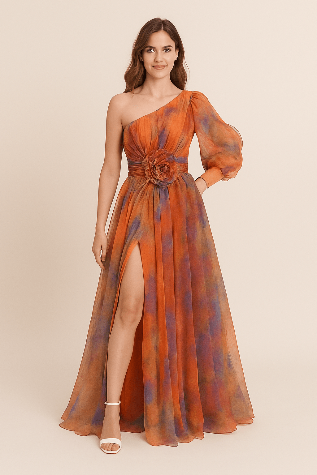 Elegant Women's One-Shoulder A-Line Dress | Flattering Fit for Effortless Style 4