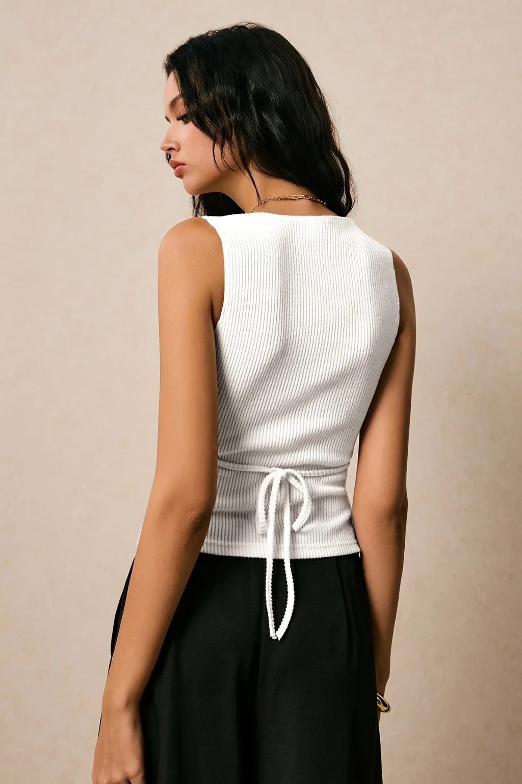 Elegant Women's Waistcoat | V Neck Knit Design with Shell Button Closure | Versatile Layer for Summer Outfits 7