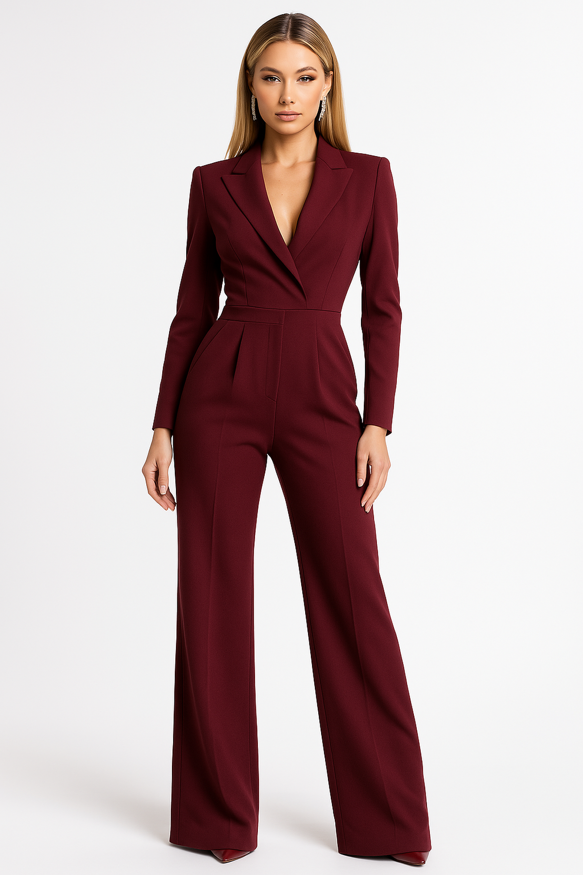 Elegant Wrap-Style Black Jumpsuit for Women with Flattering Waist | Versatile Fashion for Any Occasion 0