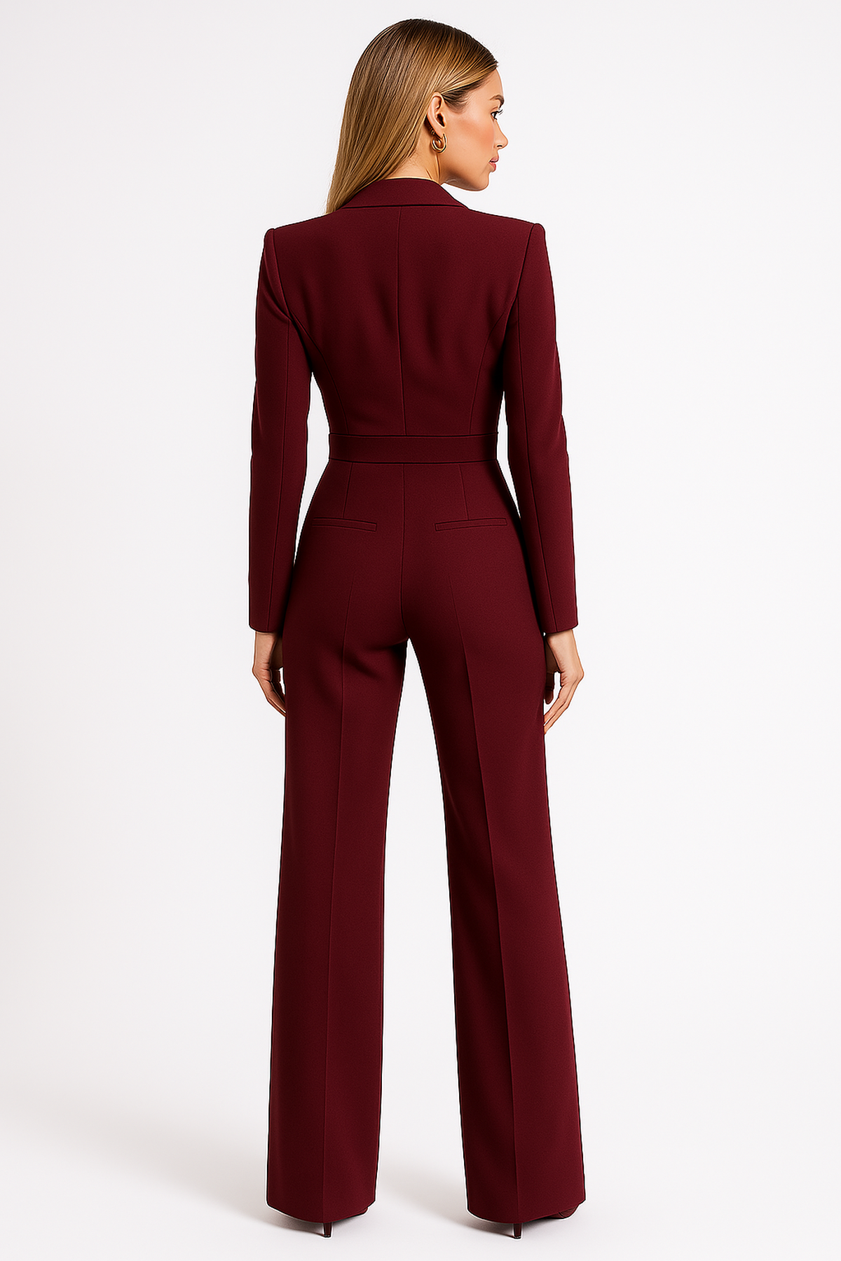 Elegant Wrap-Style Black Jumpsuit for Women with Flattering Waist | Versatile Fashion for Any Occasion 4