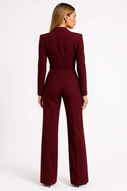 Elegant Wrap-Style Black Jumpsuit for Women with Flattering Waist | Versatile Fashion for Any Occasion 4