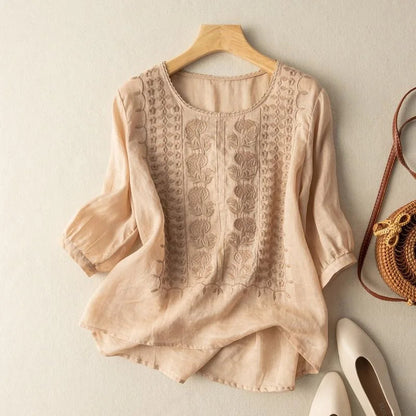Taliah | Women's Embroidered Summer Blouse for Easy Everyday Wear