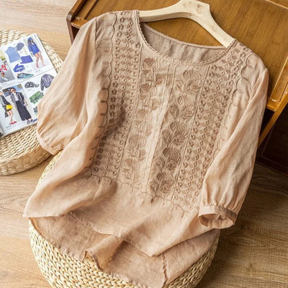 Taliah | Women's Embroidered Summer Blouse for Easy Everyday Wear