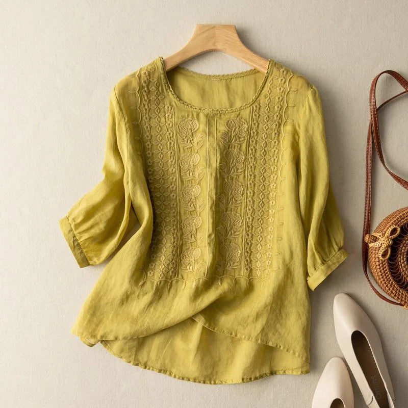 Taliah | Women's Embroidered Summer Blouse for Easy Everyday Wear