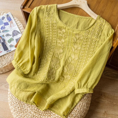 Taliah | Women's Embroidered Summer Blouse for Easy Everyday Wear