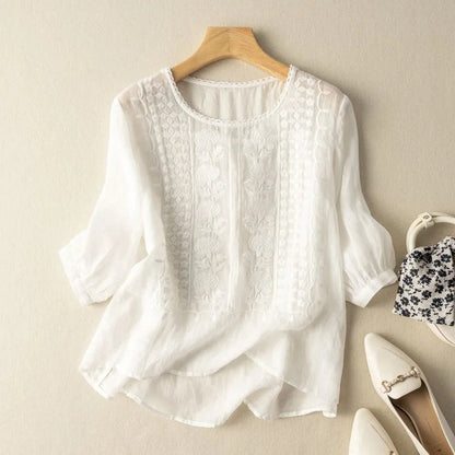 Taliah | Women's Embroidered Summer Blouse for Easy Everyday Wear