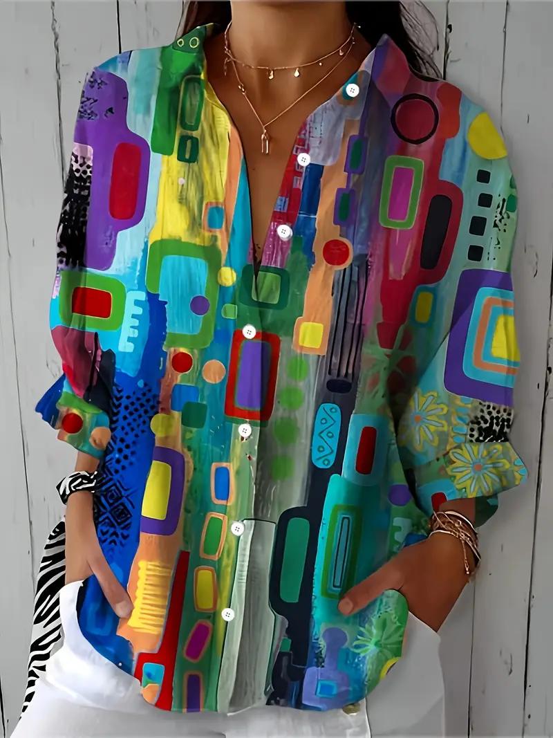 Serena | Multicolor Summer Tailored Blouse for Work & Casual Wear
