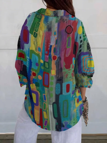 Serena | Multicolor Summer Tailored Blouse for Work & Casual Wear