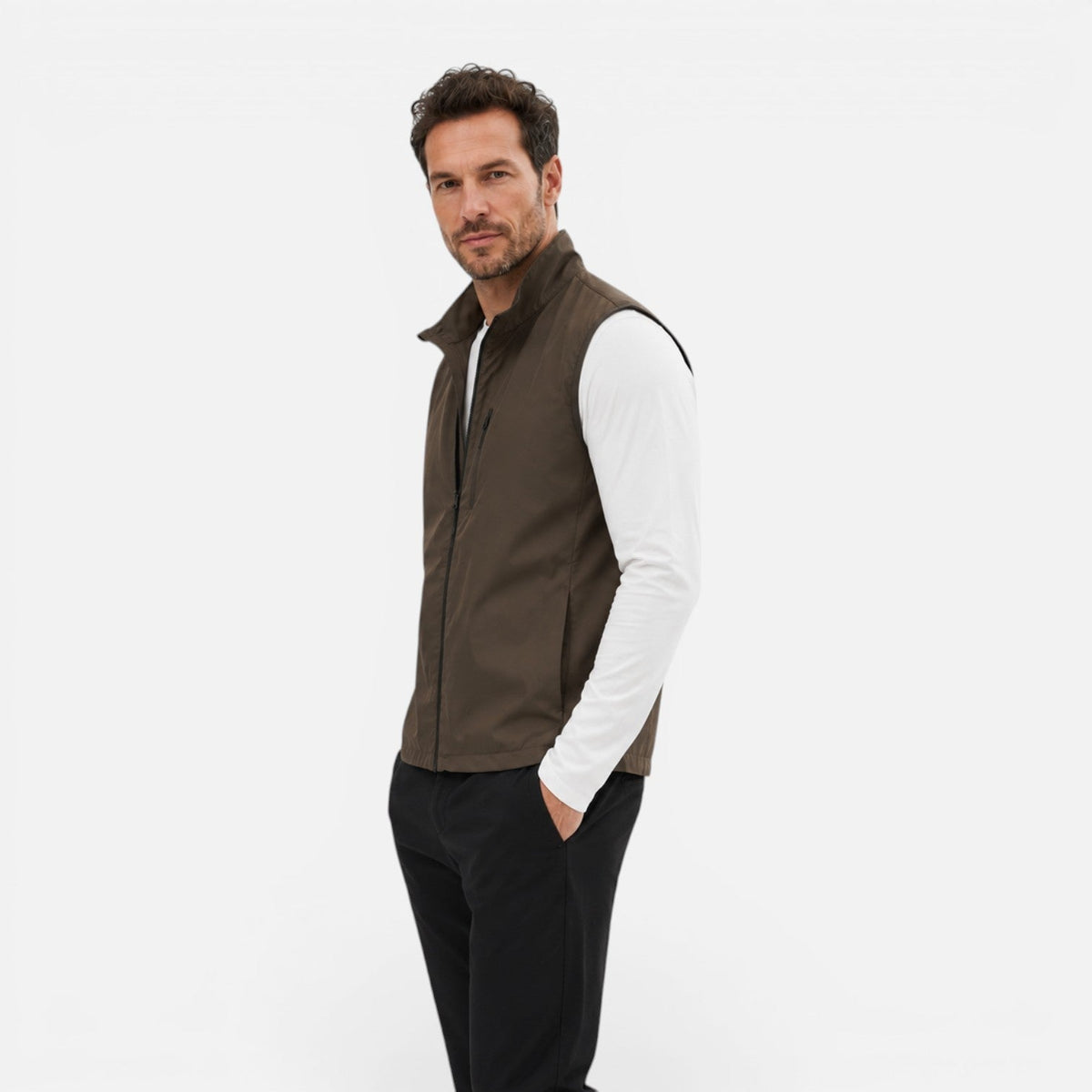 Men's Softshell Vest - Lightweight Full Zip Outdoor