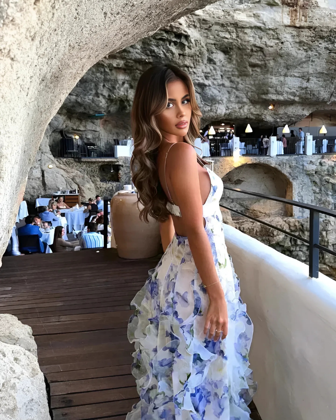 Floral Ruffle Maxi Dress for Women with Tiered Skirt | Elegant Summer Wedding Guest Dress 1