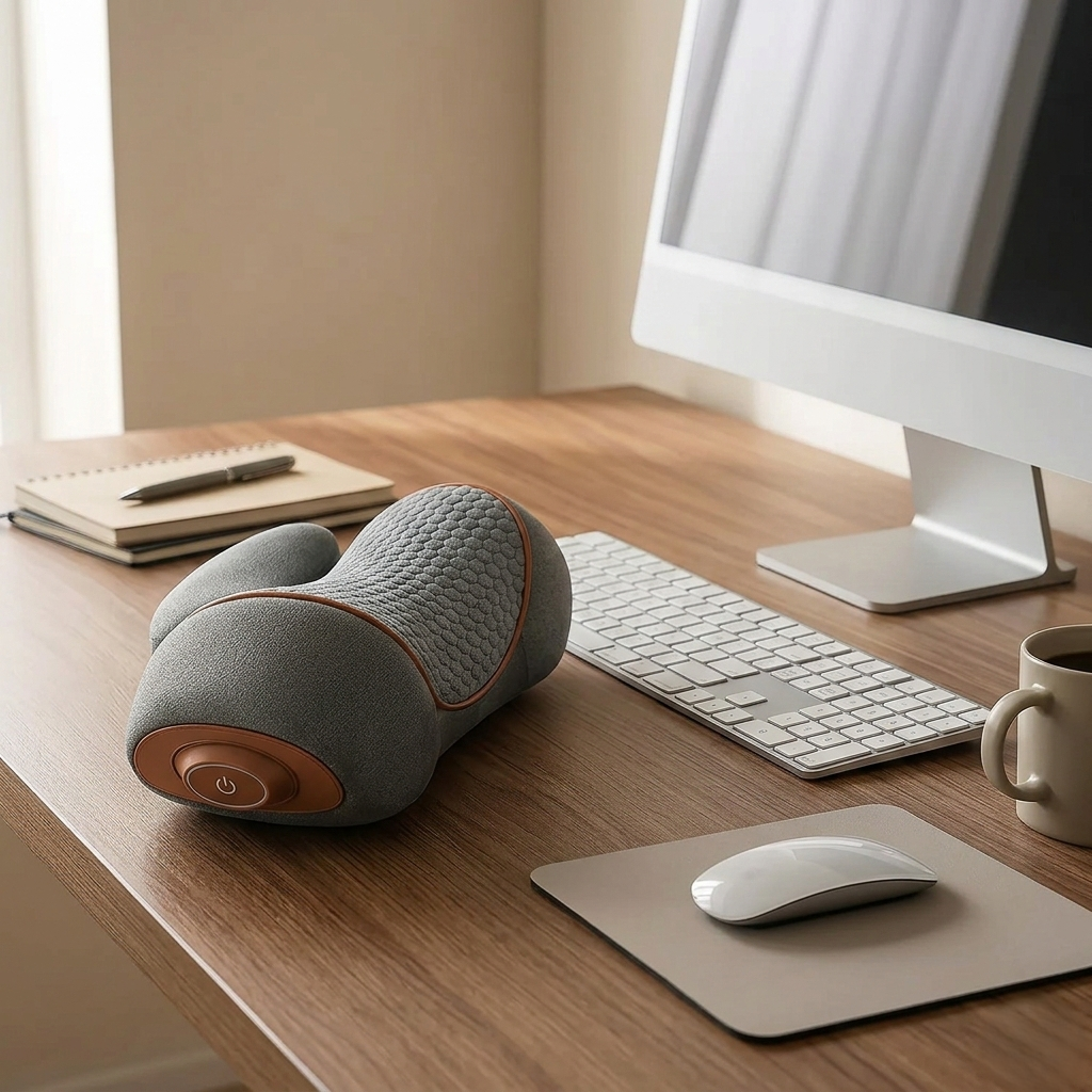 Neck Massage Pillow | Ergonomic Memory Foam Support for Neck & Shoulder Comfort