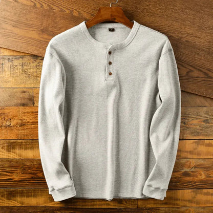 Heritage Collection | Men's Shirt with Ultra-Soft Cotton Fabric | Timeless Henley Design for Casual and Semi-Formal Wear 0
