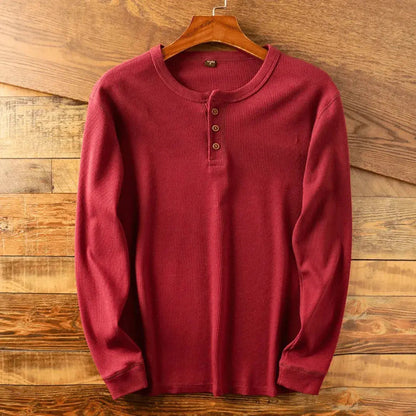 Heritage Collection | Men's Shirt with Ultra-Soft Cotton Fabric | Timeless Henley Design for Casual and Semi-Formal Wear 1
