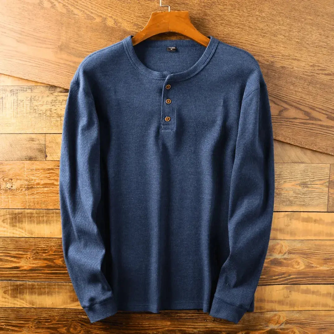 Heritage Collection | Men's Shirt with Ultra-Soft Cotton Fabric | Timeless Henley Design for Casual and Semi-Formal Wear 3