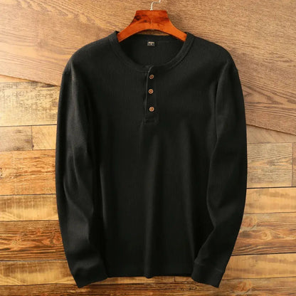 Heritage Collection | Men's Shirt with Ultra-Soft Cotton Fabric | Timeless Henley Design for Casual and Semi-Formal Wear 4