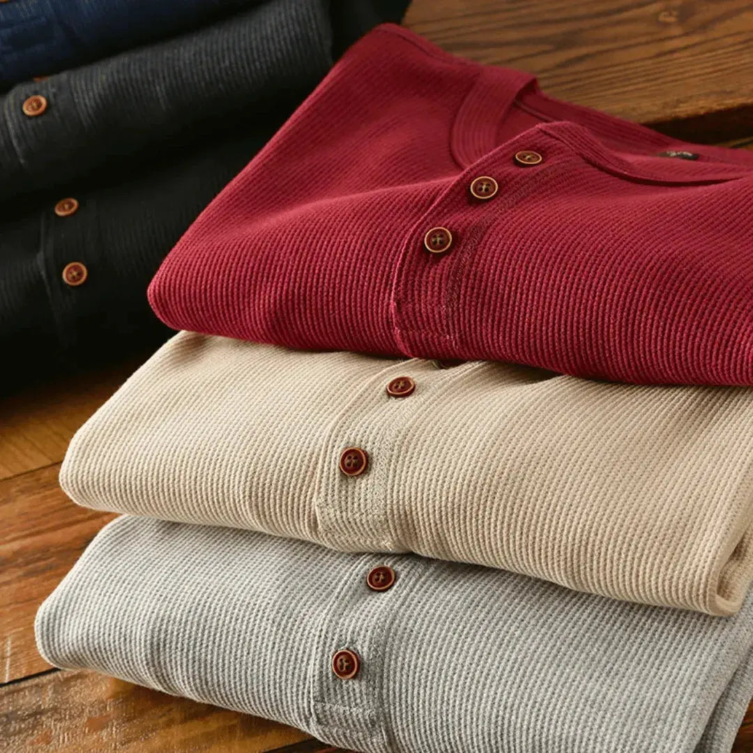 Heritage Collection | Men's Shirt with Ultra-Soft Cotton Fabric | Timeless Henley Design for Casual and Semi-Formal Wear 7