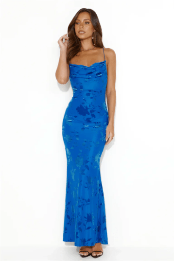 Isolde Collection | Women's Floral Strap Maxi Dress with Open Back | Elegant Summer Dress for Special Occasions 1
