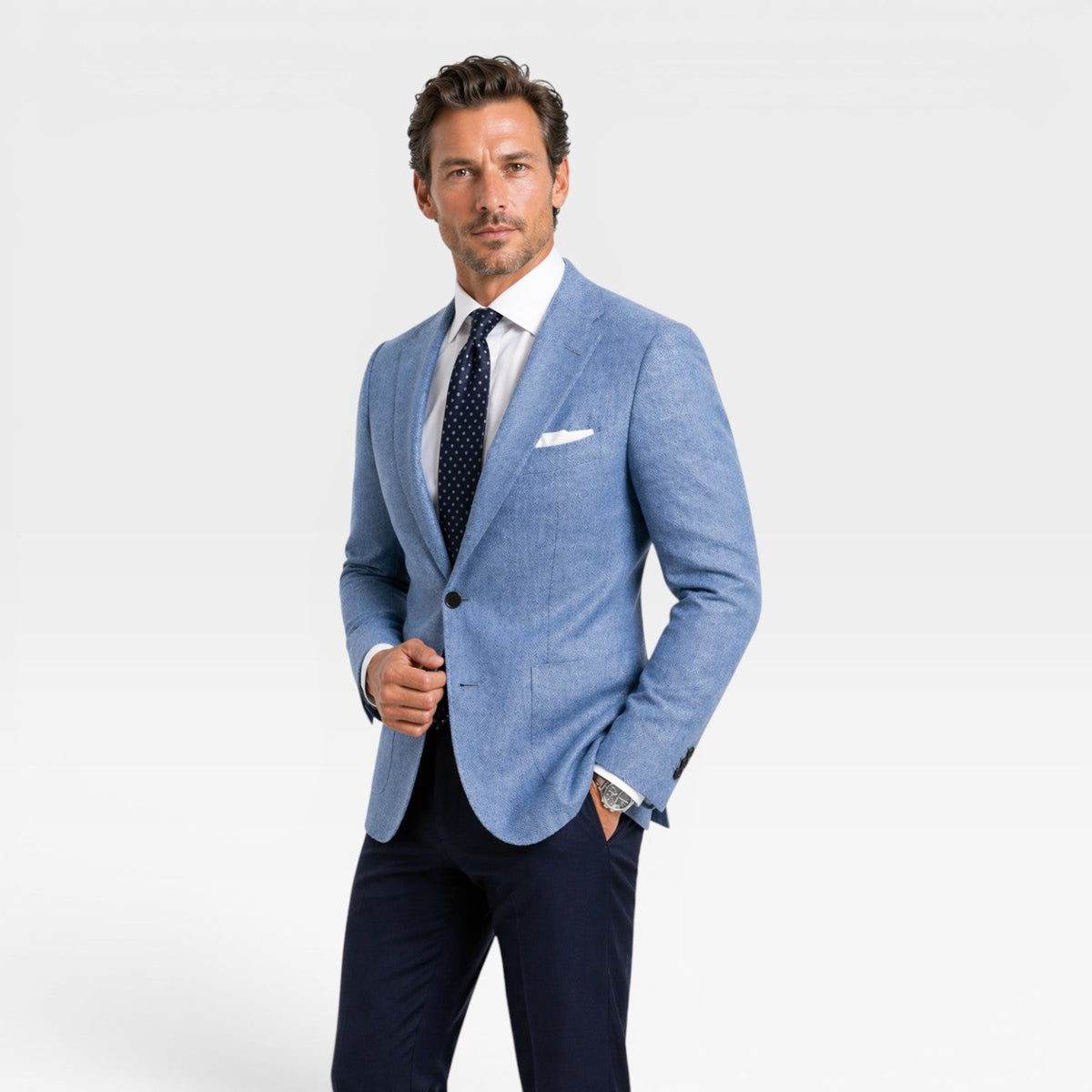 Men's Linen Blazer - Slim Fit Lightweight Jacket