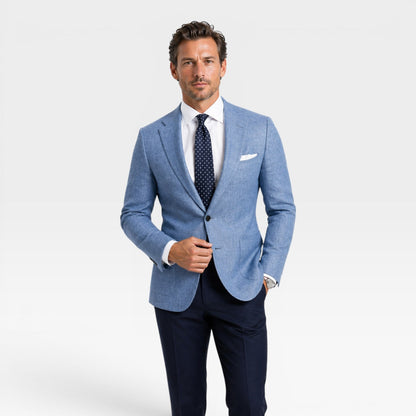 Men's Linen Blazer - Slim Fit Lightweight Jacket
