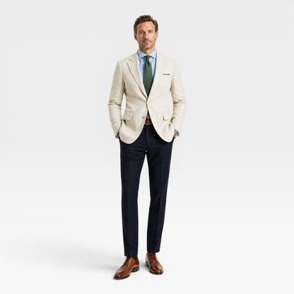 Men's Linen Blazer - Slim Fit Lightweight Jacket