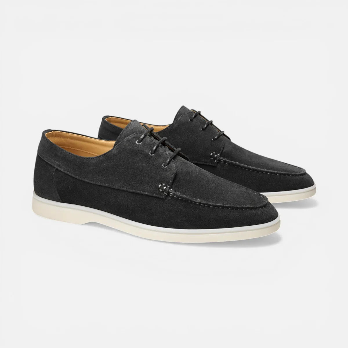 Men's Suede Loafers - Lace Up Dress Shoes Lightweight