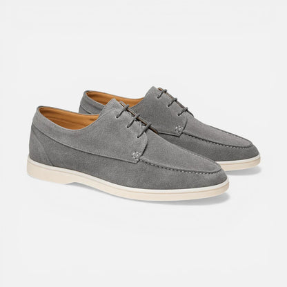 Men's Suede Loafers - Lace Up Dress Shoes Lightweight