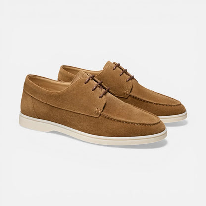 Men's Suede Loafers - Lace Up Dress Shoes Lightweight