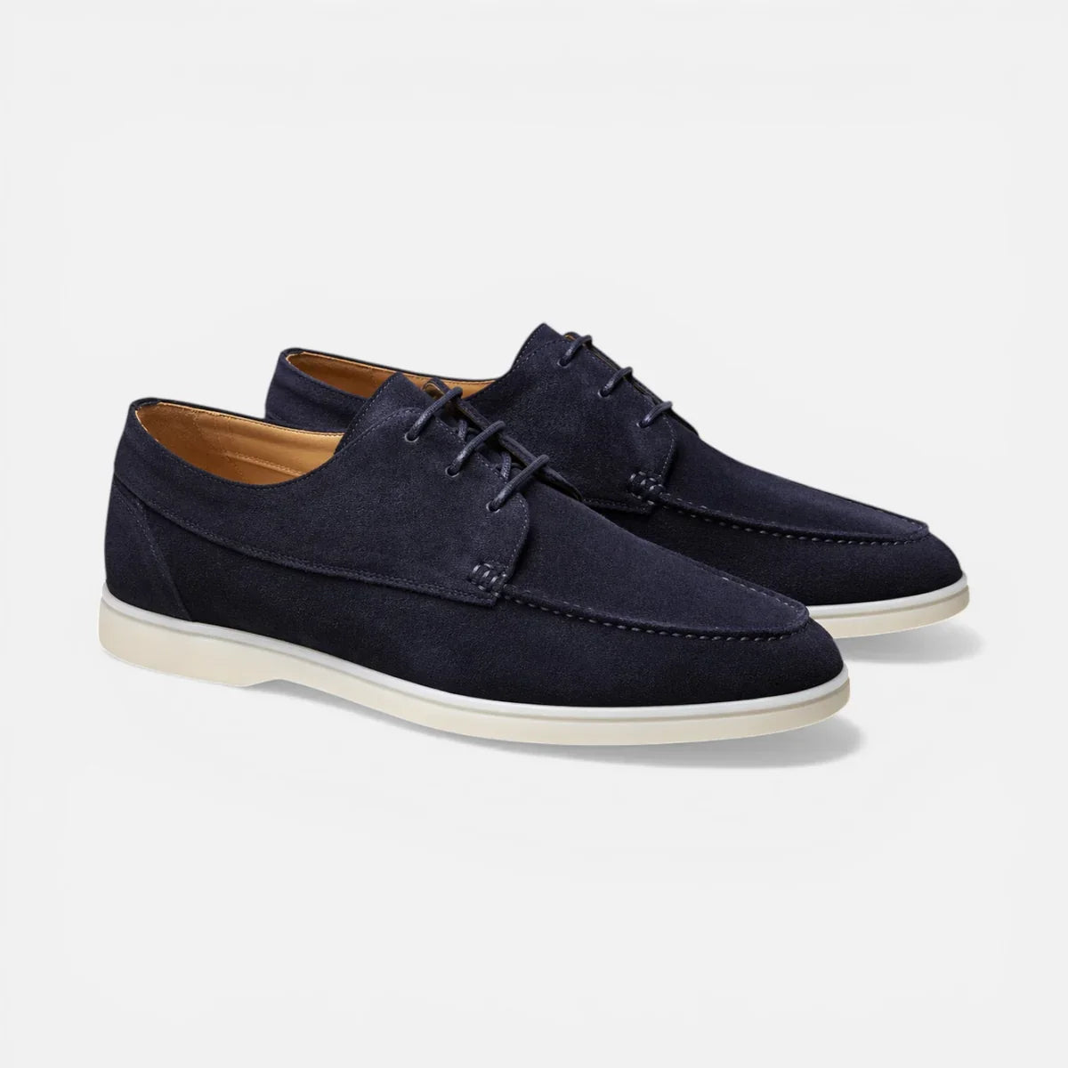 Men's Suede Loafers - Lace Up Dress Shoes Lightweight