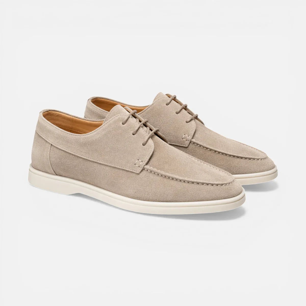 Men's Suede Loafers - Lace Up Dress Shoes Lightweight