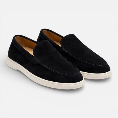 Men's Suede Loafers - Slip On Dress Shoes Comfortable Fit