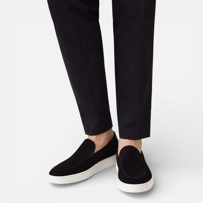 Men's Suede Loafers - Slip On Dress Shoes Comfortable Fit