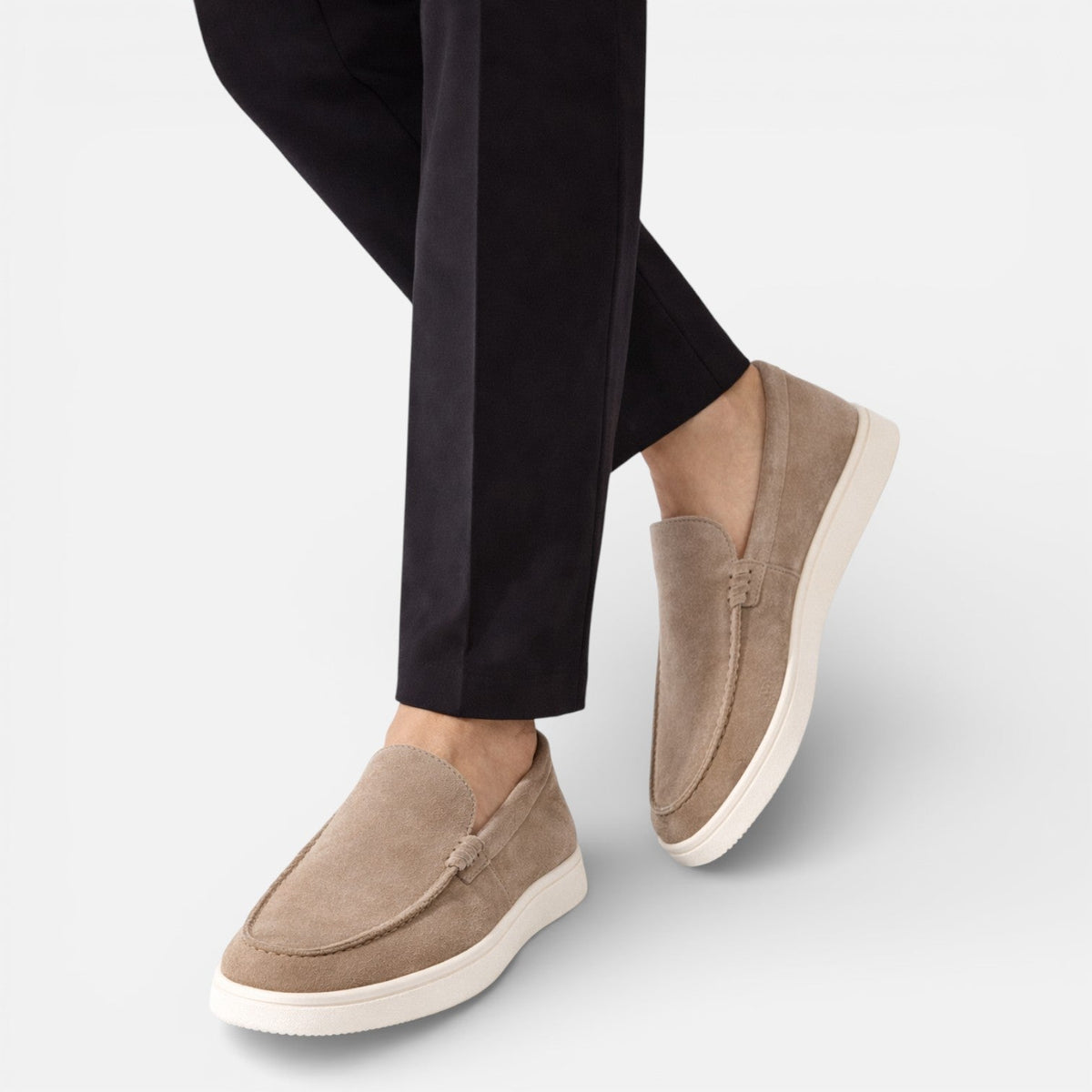 Men's Suede Loafers - Slip On Dress Shoes Comfortable Fit