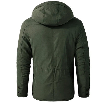 Men's Insulated Hooded Parka Winter Jacket