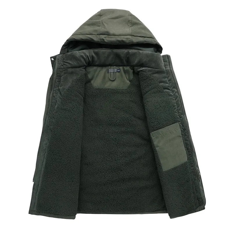 Men's Insulated Hooded Parka Winter Jacket