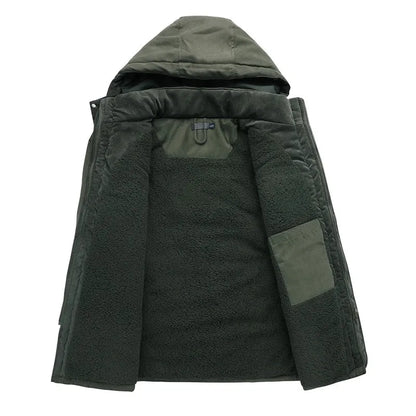 Men's Insulated Hooded Parka Winter Jacket