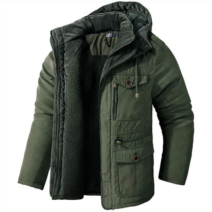 Men's Insulated Hooded Parka Winter Jacket