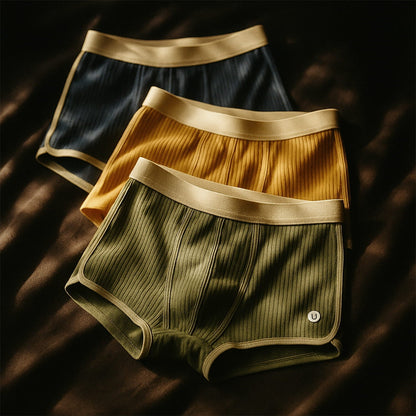 Men’s Organic Cotton Boxer Briefs – Soft Stretch Underwear Set