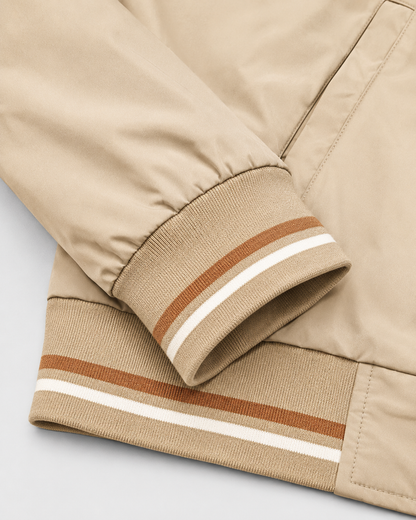 Men's Bomber Jacket - Lightweight Ribbed Trim
