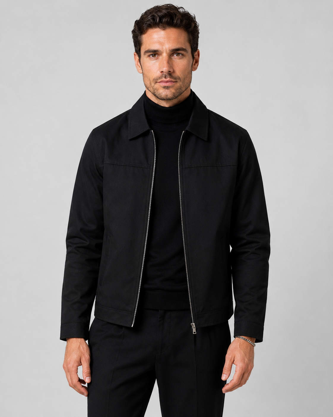 Men's Harrington Jacket - Classic Zip Up