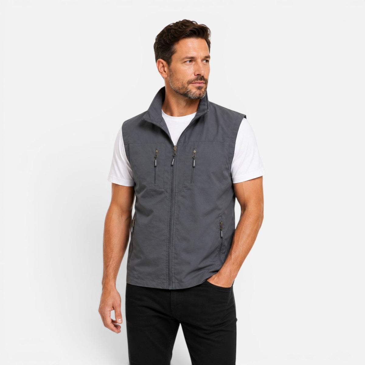 Men's Utility Vest - Lightweight Multi Pocket