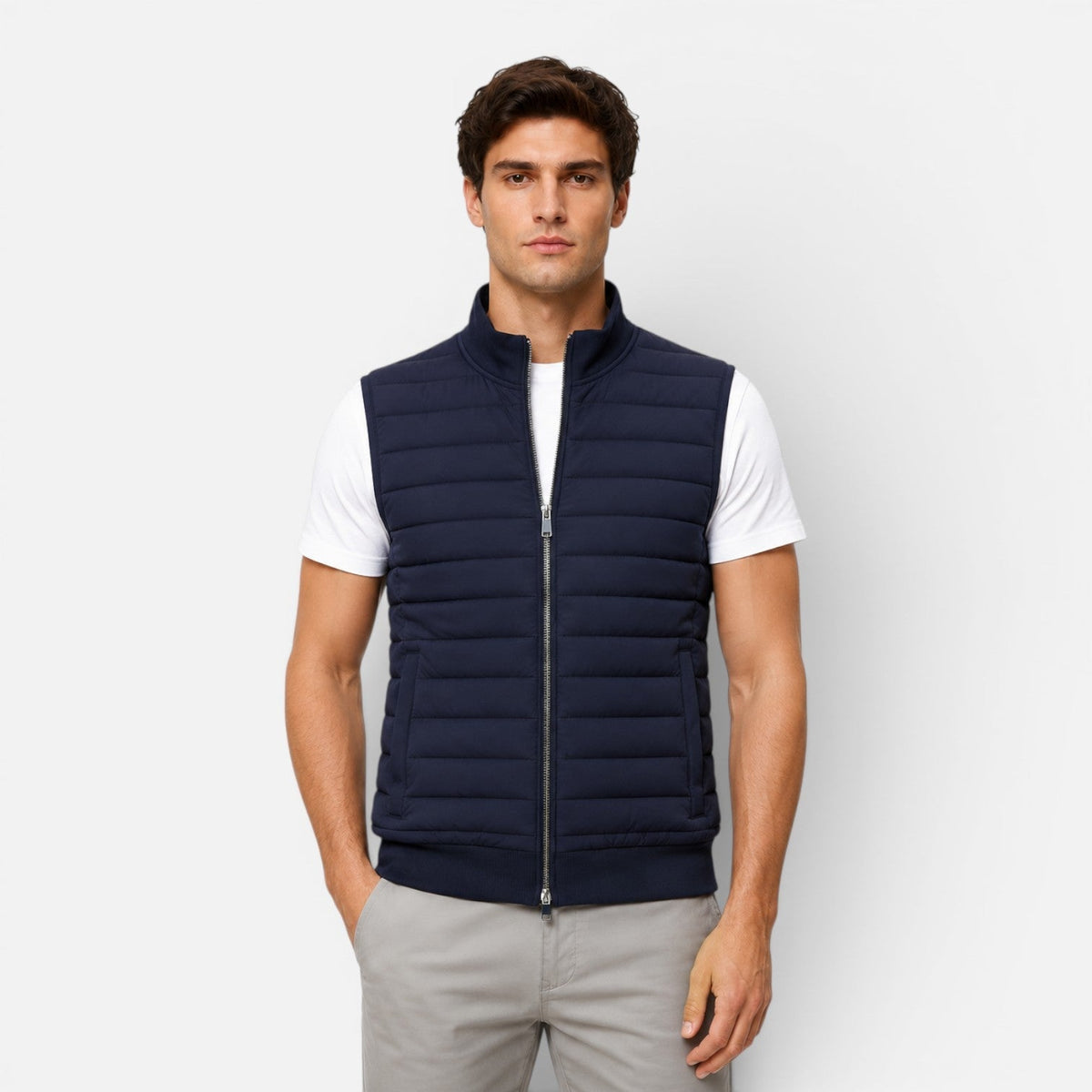 Men's Quilted Puffer Vest - Lightweight Gilet