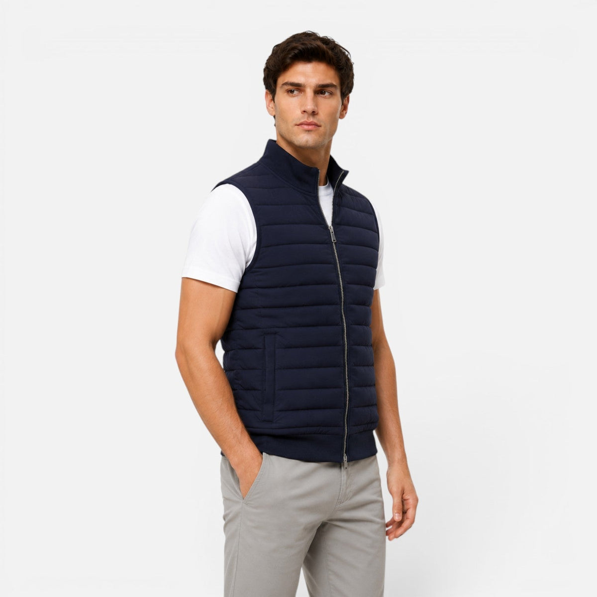 Men's Quilted Puffer Vest - Lightweight Gilet