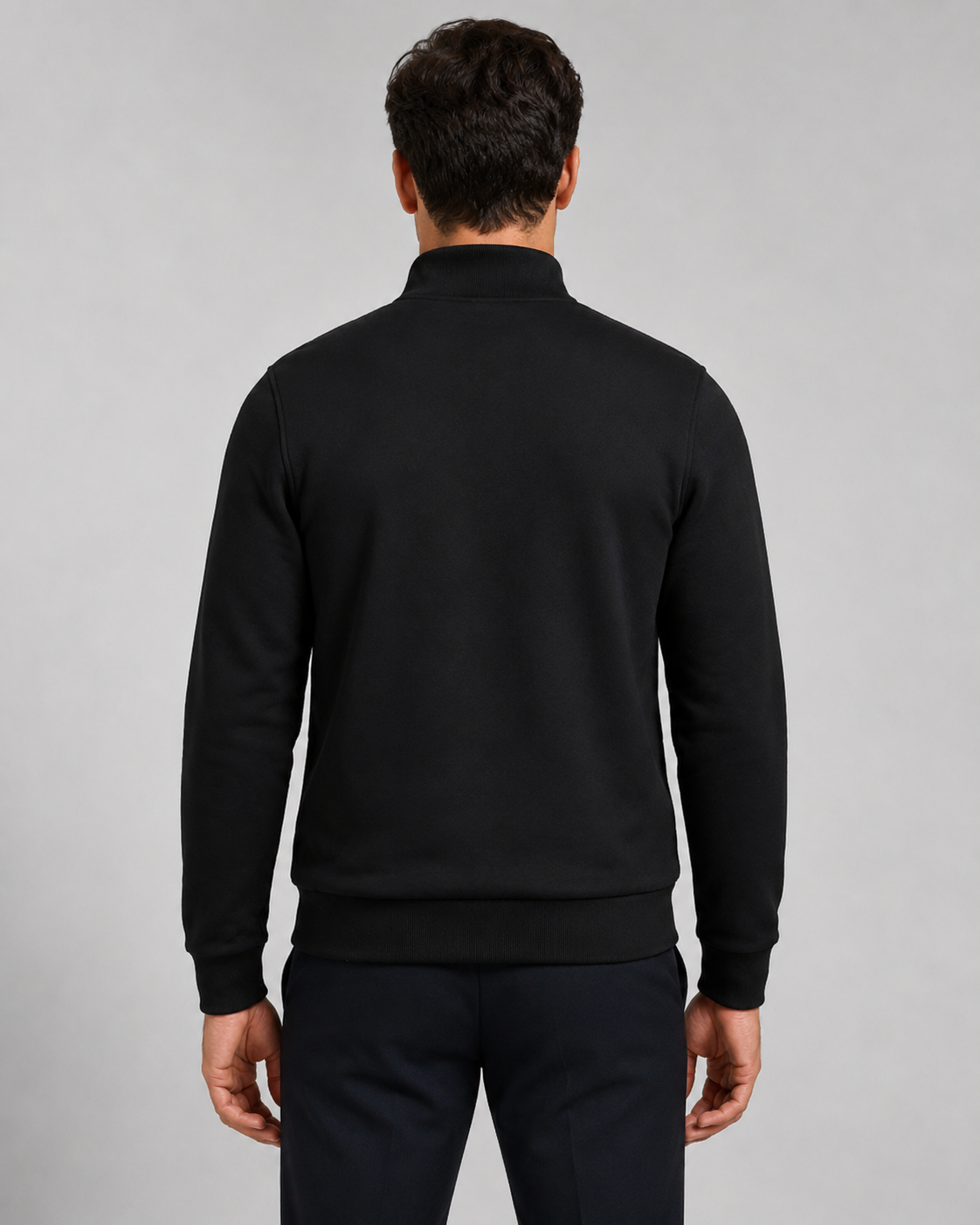 Men's Quilted Hybrid Jacket - Knit Sleeve Zip Up