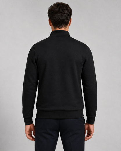 Men's Quilted Hybrid Jacket - Knit Sleeve Zip Up