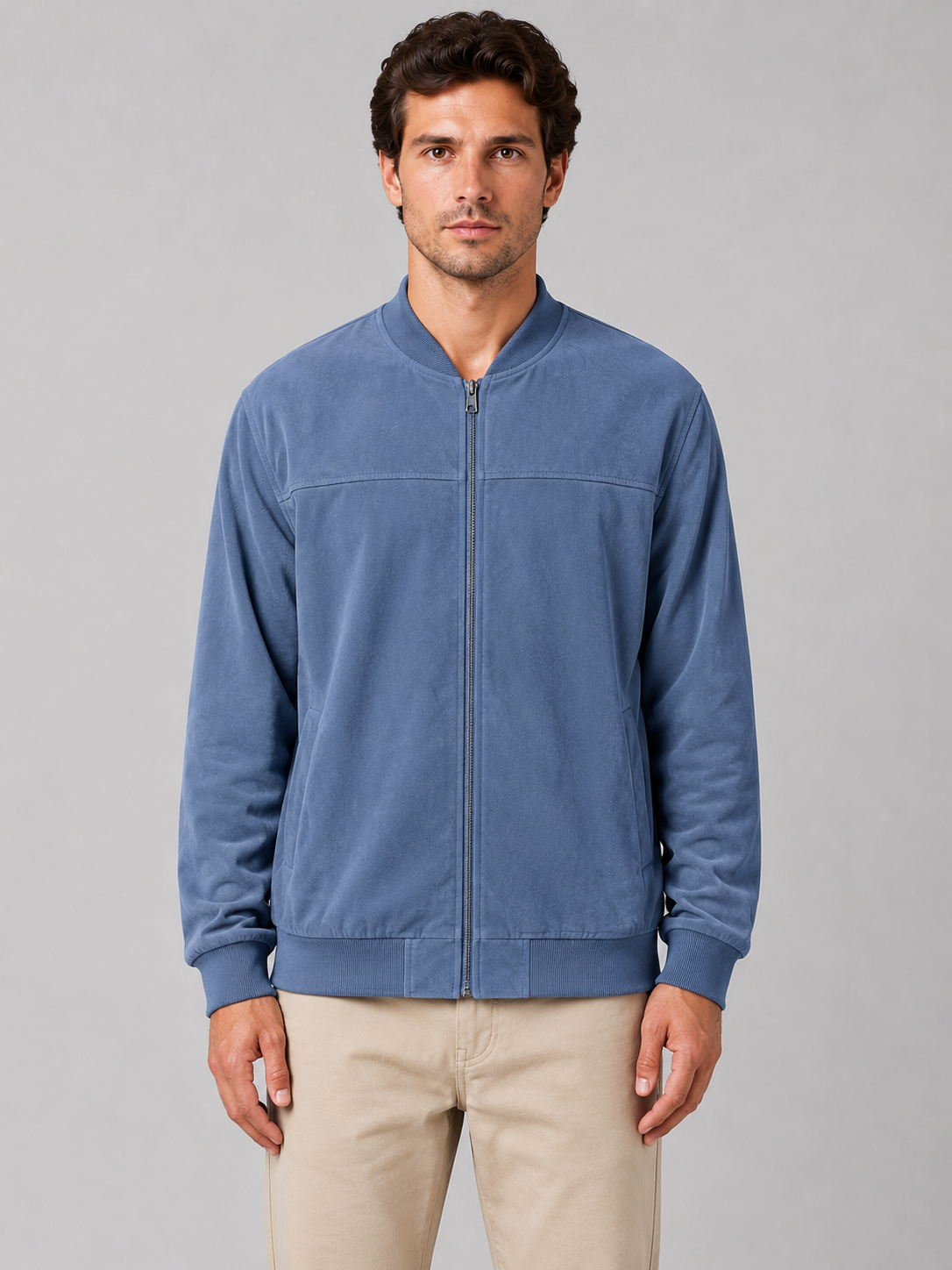 Men's Bomber Jacket - Zip Up Regular Fit